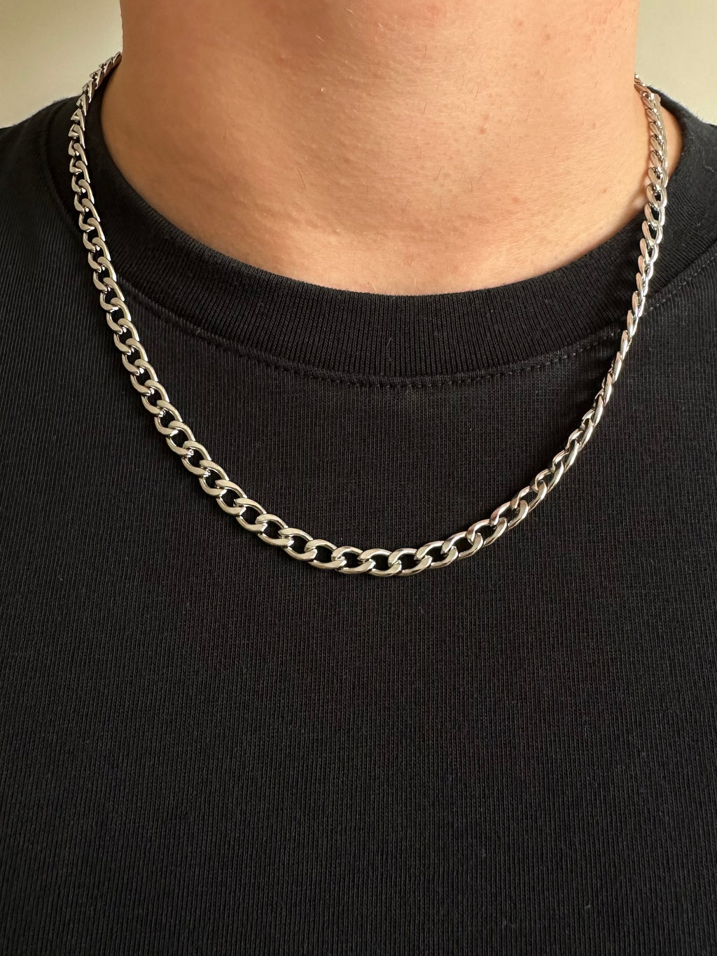 Panzerkette Herren Silber – Cuban Link Chain, 6mm