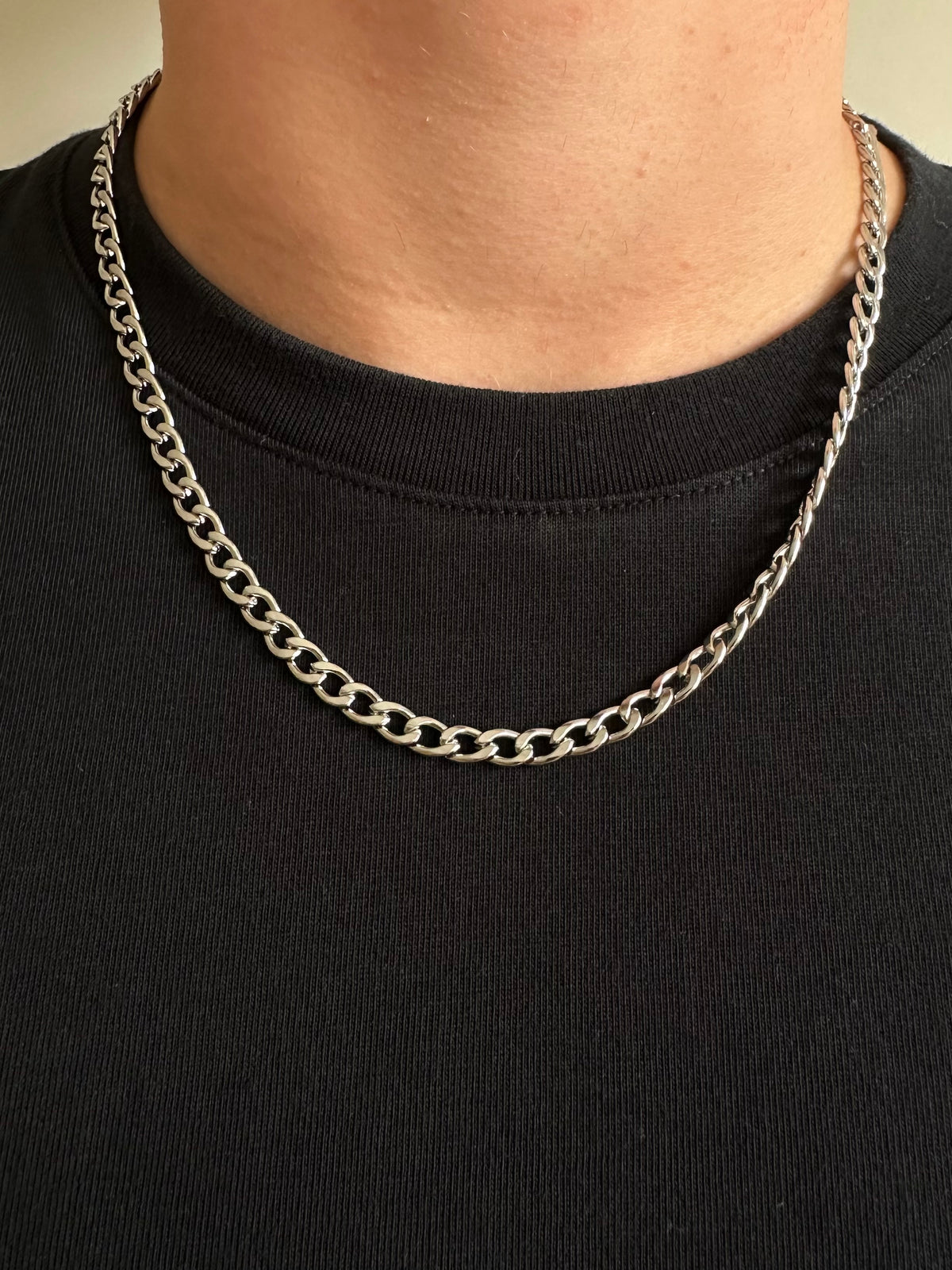 Panzerkette Herren Silber – Cuban Link Chain, 6mm