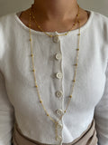 Layered Lariat Kette Gold – Y-Kette mit Kugeln, Doppelreihig