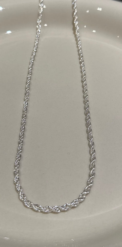 Kordelkette Halskette Silber 925 – Rope Chain, 4mm