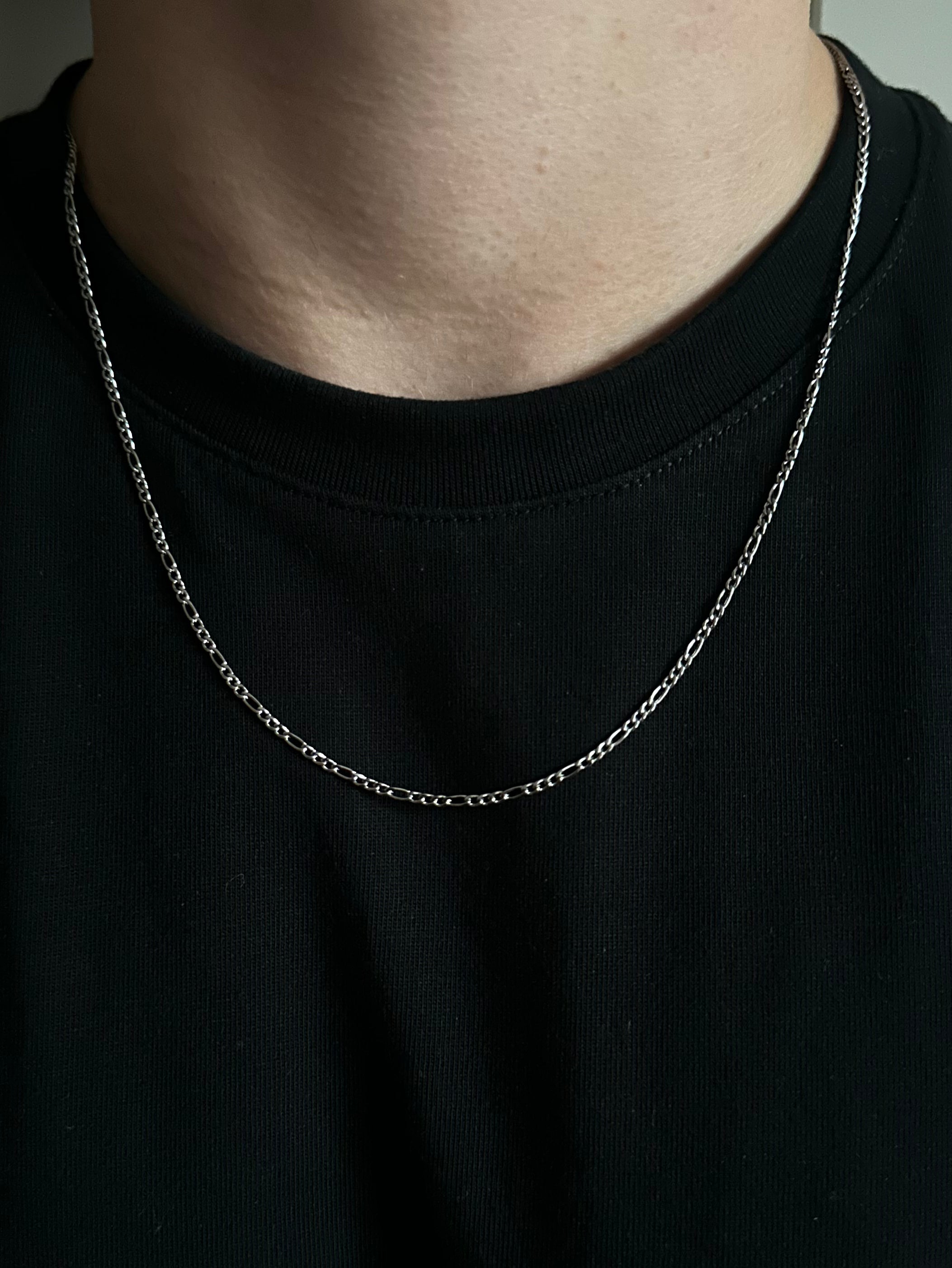 Figaro Kette Herren Silber – 3+1 Gliederkette, 3mm